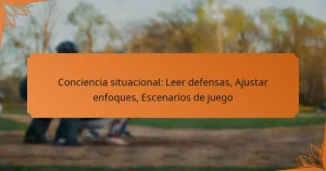 Conciencia situacional: Leer defensas, Ajustar enfoques, Escenarios de juego